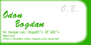 odon bogdan business card